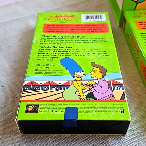 3Pack Best of the Simpsons Box Set VHS, 1997 The Simpsons Bart, Homer - Picture 5 of 8